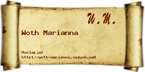 Woth Marianna névjegykártya