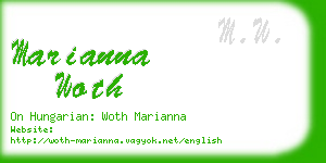 marianna woth business card